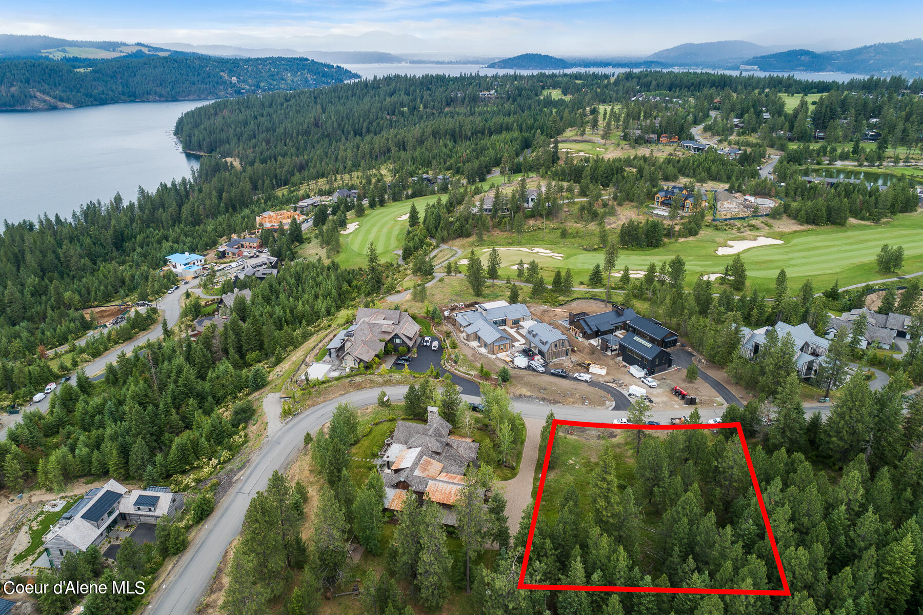 8257 South Buckrail Road Harrison, ID 83833 - Photo 6 of 7 Aerial_Lot161-5_Outlined