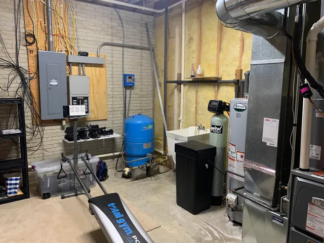 a room with musical instruments