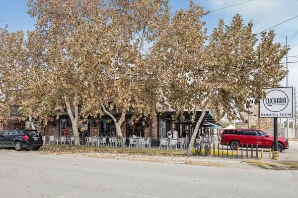 a building with trees in front of it