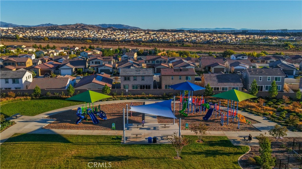 11479 Sheridan Way Beaumont, CA 92223 - Photo 28 of 40 an aerial view of a yard swimming pool and outdoor seating