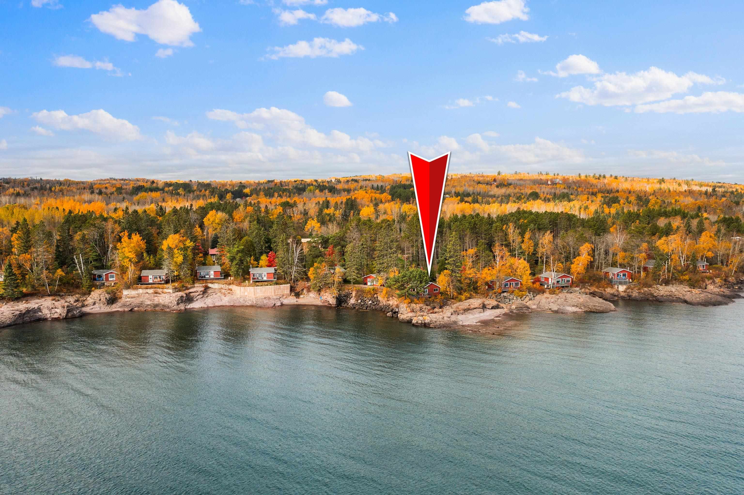 540 Old North Shore Road, Unit 7 Two Harbors, MN 55616 - Photo 43 of 61 Drone / aerial view of a large body of water