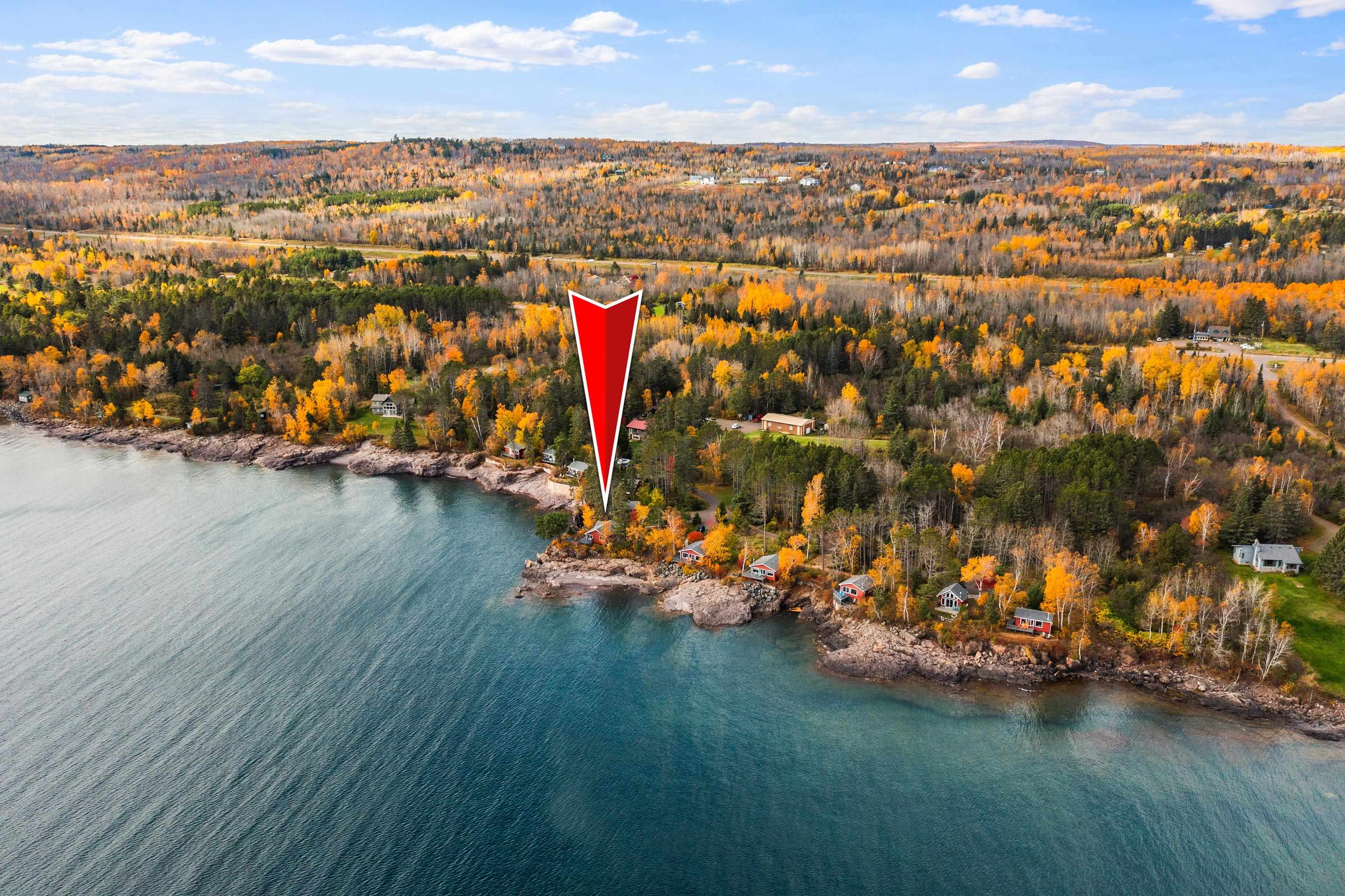 540 Old North Shore Road, Unit 7 Two Harbors, MN 55616 - Photo 50 of 61 Bird's eye view of a large body of water and a heavily wooded area