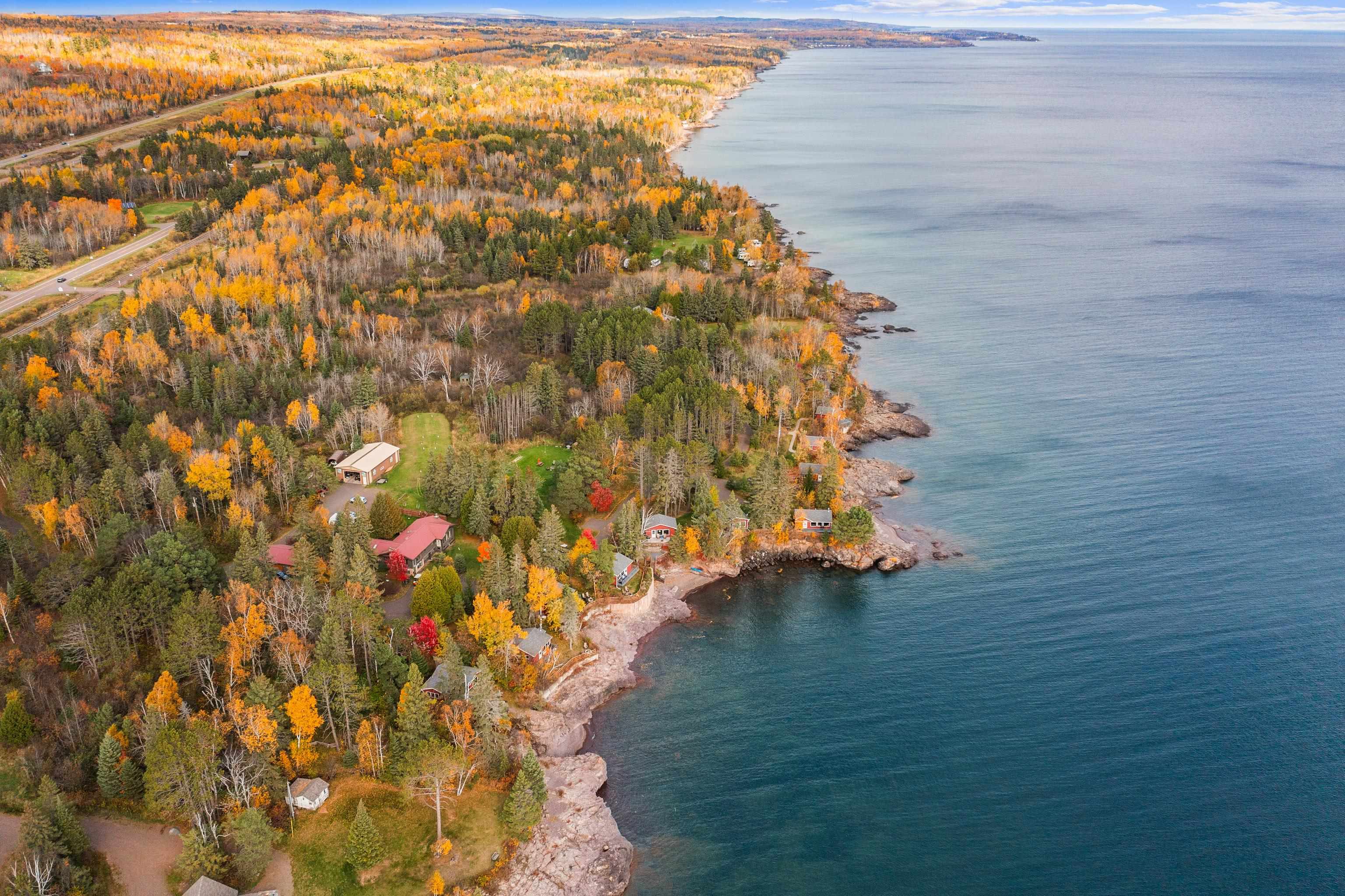540 Old North Shore Road, Unit 7 Two Harbors, MN 55616 - Photo 59 of 61 Aerial overview of property's location featuring a nearby body of water and a forest
