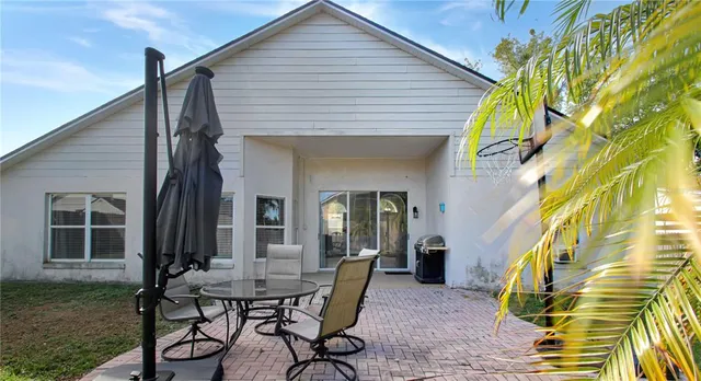 a view of an outdoor space with a patio
