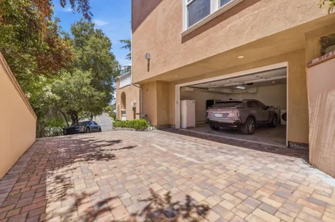 a car parked in front of a building