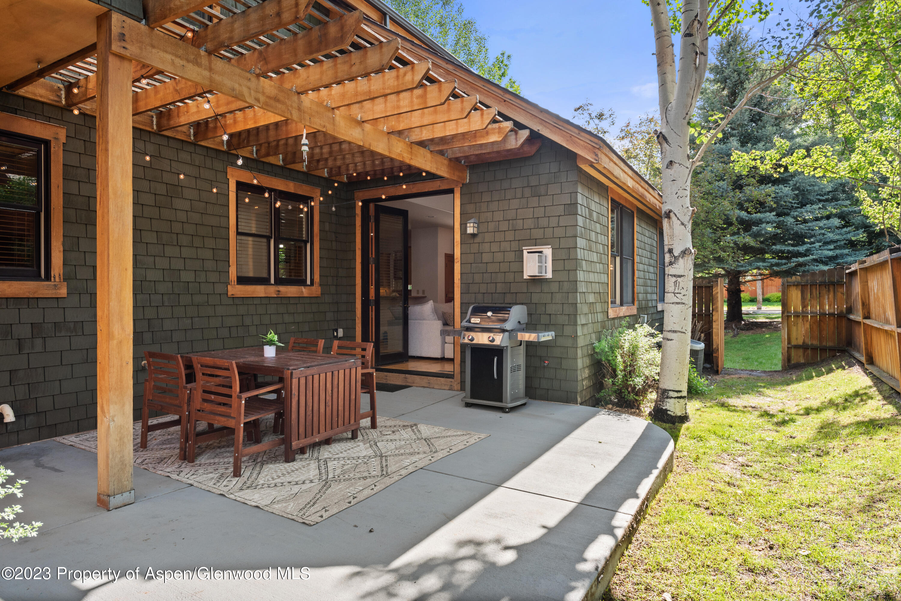 316 Allison Lane, Unit B Basalt, CO 81621 - Photo 11 of 26 a view of a patio with a table and chairs