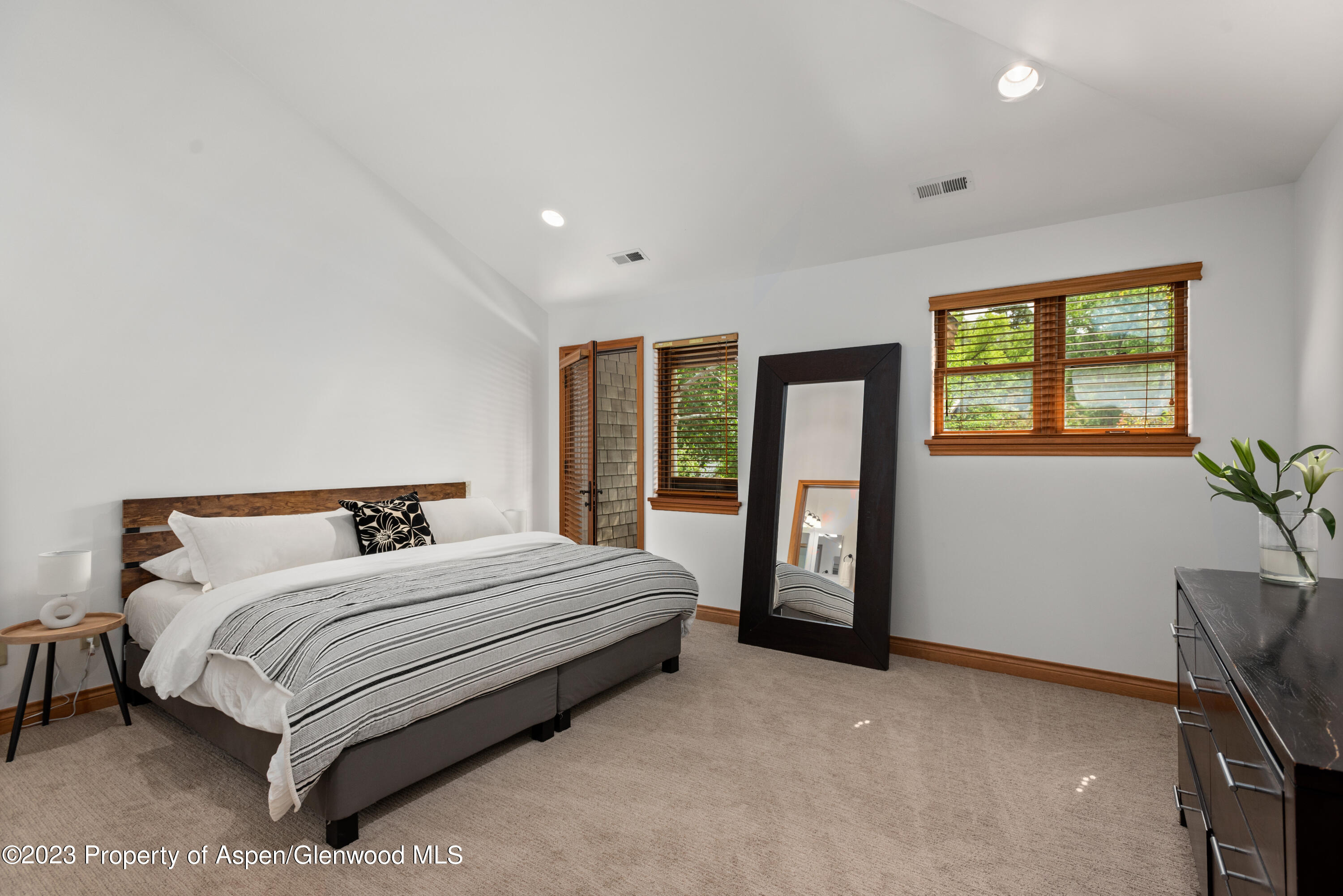 316 Allison Lane, Unit B Basalt, CO 81621 - Photo 14 of 26 a bedroom with a bed lamp and a window