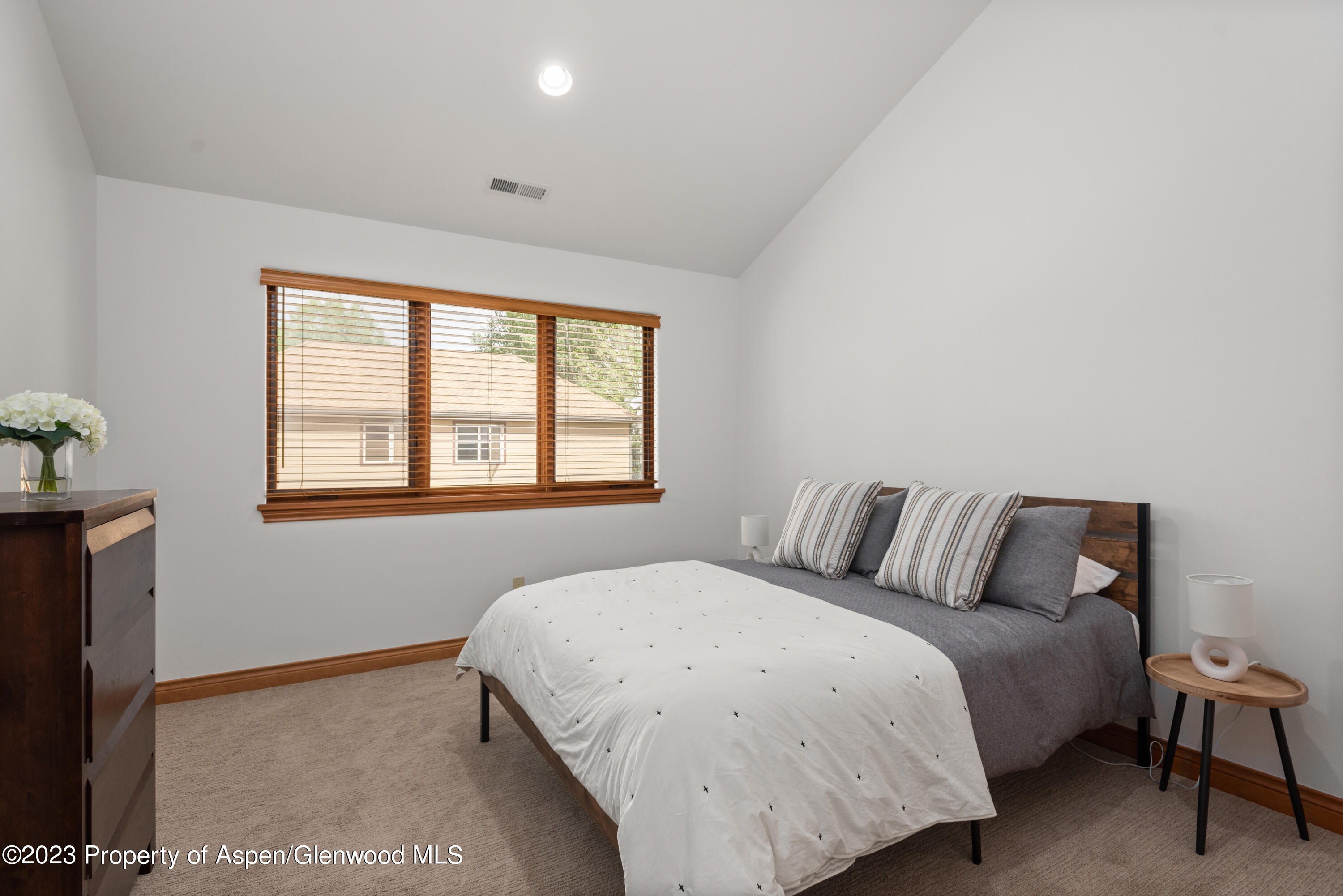 316 Allison Lane, Unit B Basalt, CO 81621 - Photo 21 of 26 a bed sitting in a bedroom next to a window
