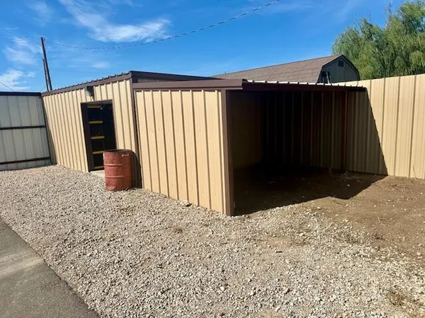 a backyard of a house