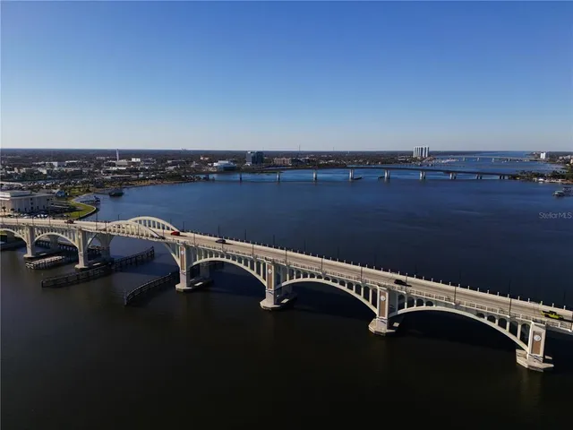 a view of a city with tall buildings