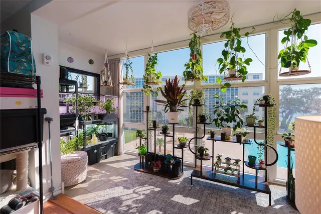 a living room filled with furniture