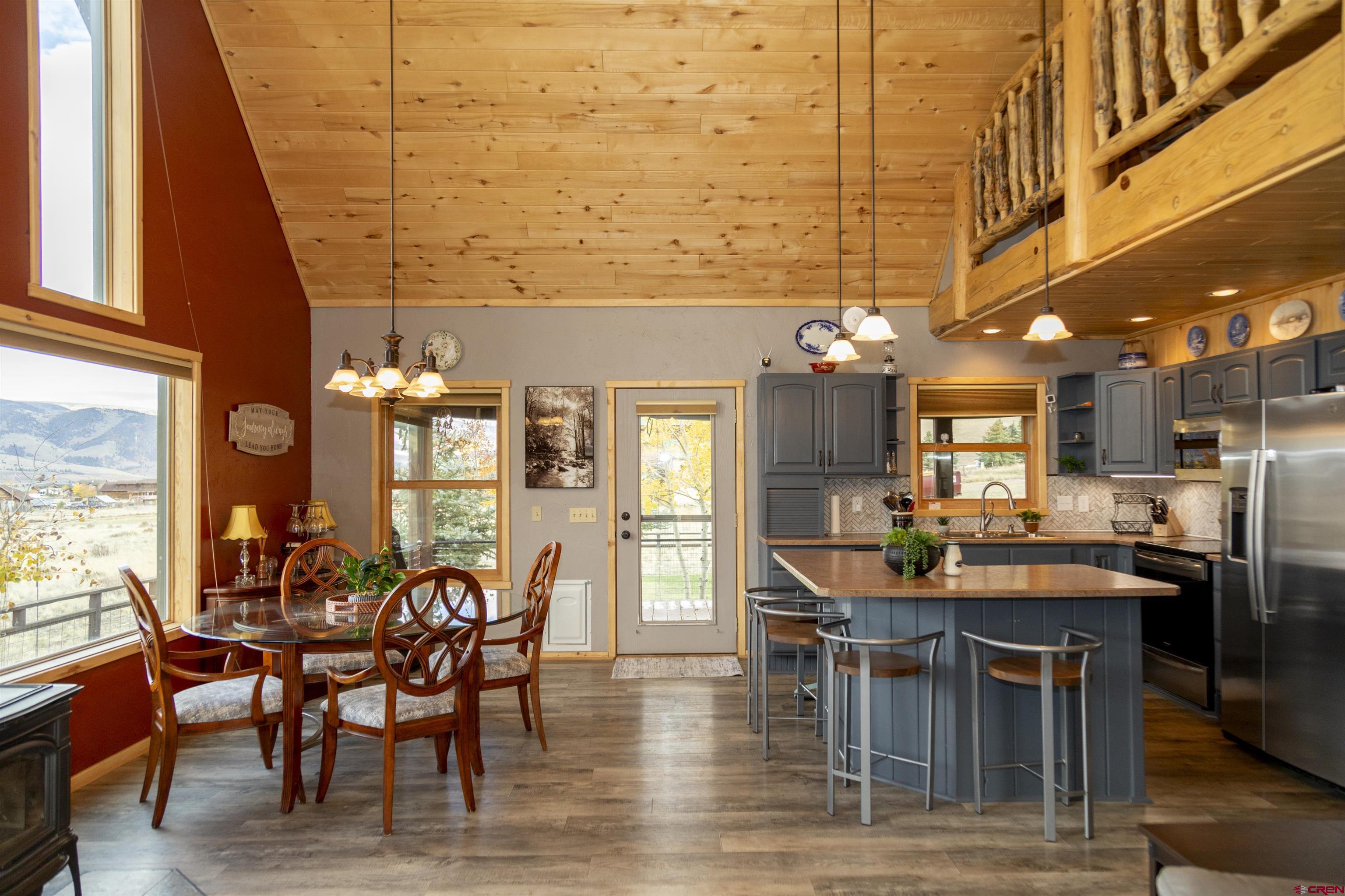 258 Diamond Road Creede, CO 81130 - Photo 8 of 30 a view of a dining room with furniture and window