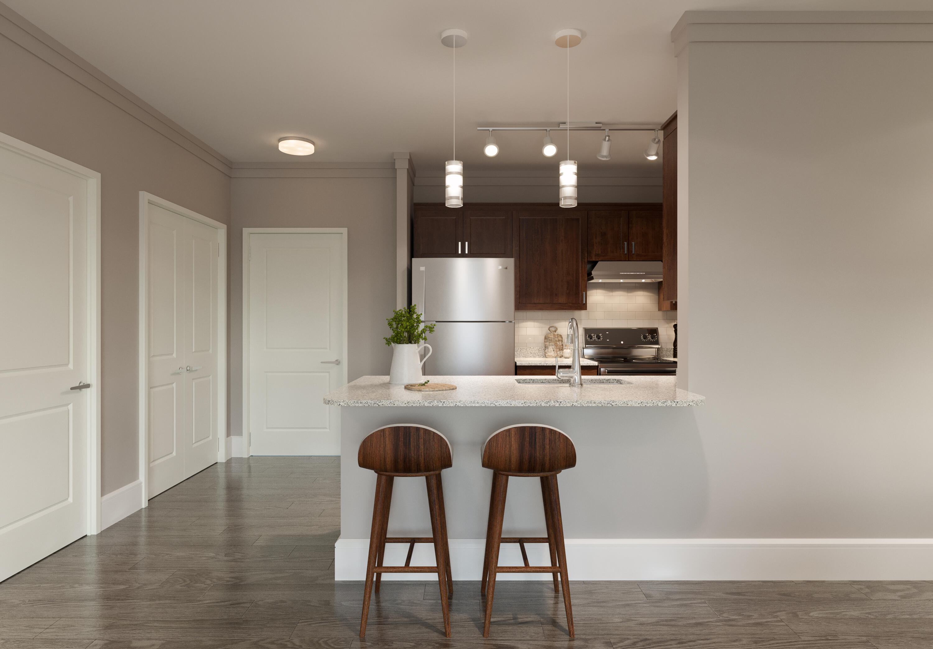 1916 Northwest Federal Highway, Unit 3106 Stuart, FL 34994 - Photo 6 of 26 a kitchen with sink and refrigerator