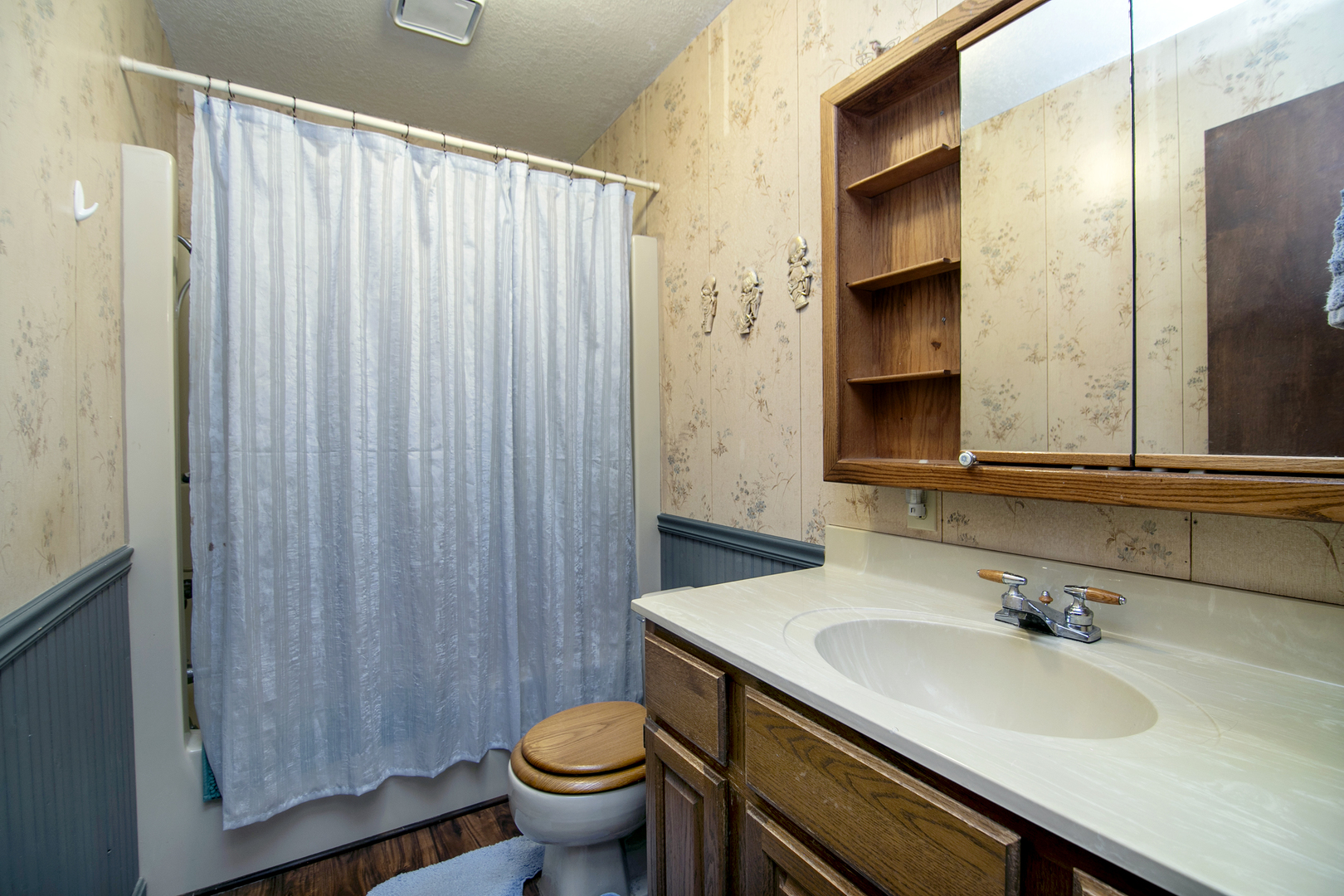 52 Highway 45 Sigel, IL 62462 - Photo 15 of 57 a bathroom with a sink and a mirror