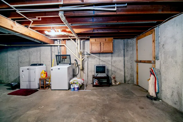 a view of storage and utility room