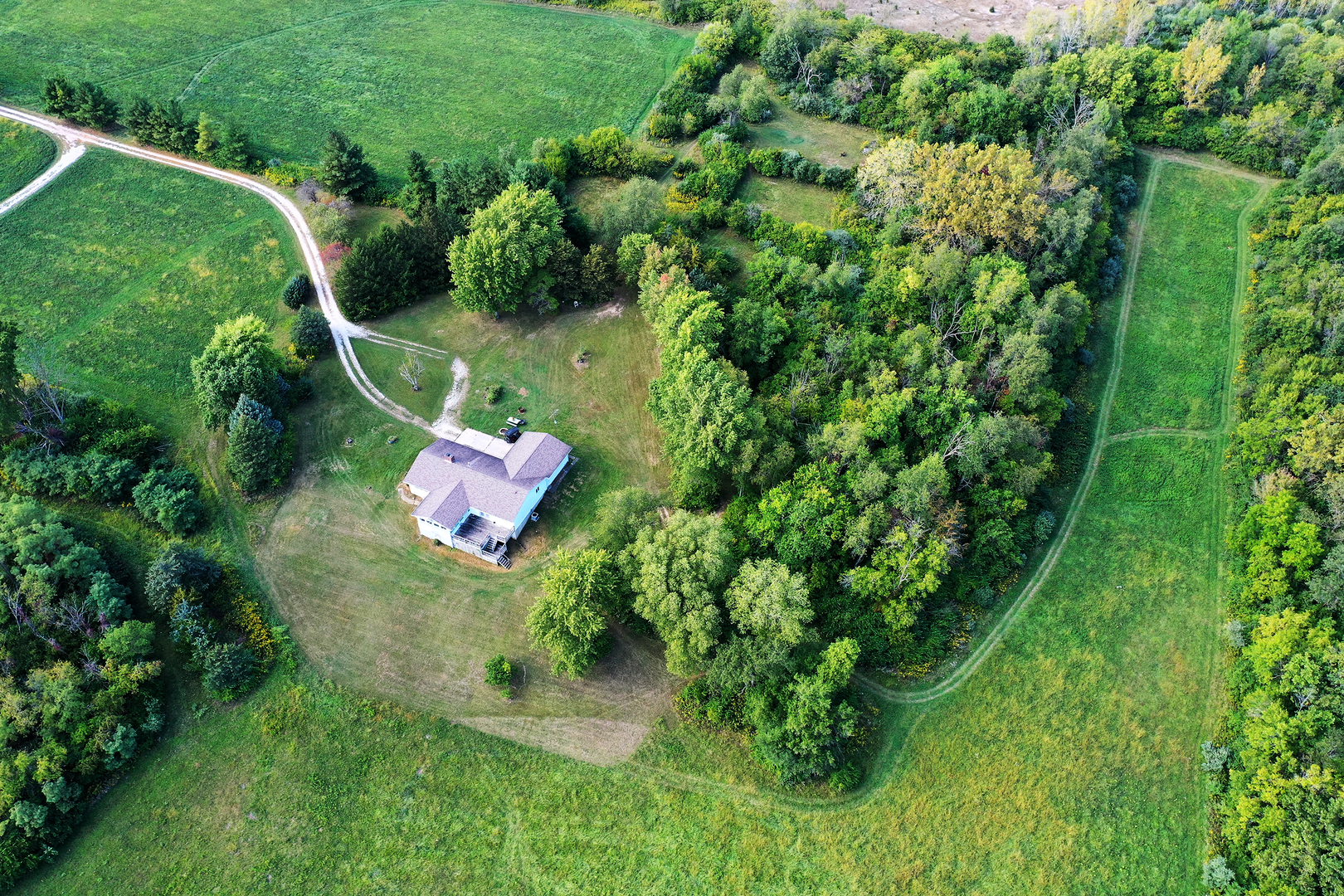 52 Highway 45 Sigel, IL 62462 - Photo 36 of 57 an aerial view of a house with a yard
