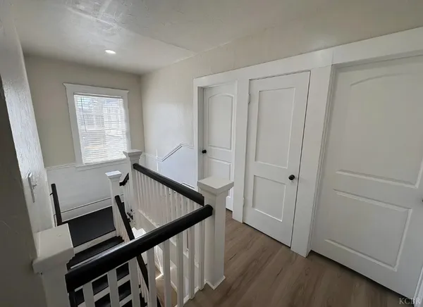 a view of an entryway with a window