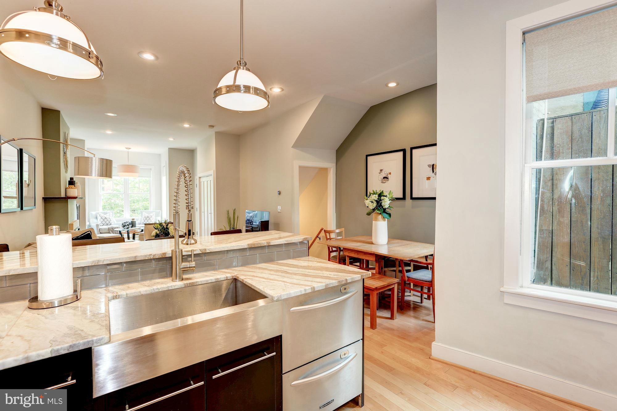 509 P Street Northwest, Unit 1 Washington, DC 20001 - Photo 11 of 21 Main Level - Sleek, Modern Kitchen