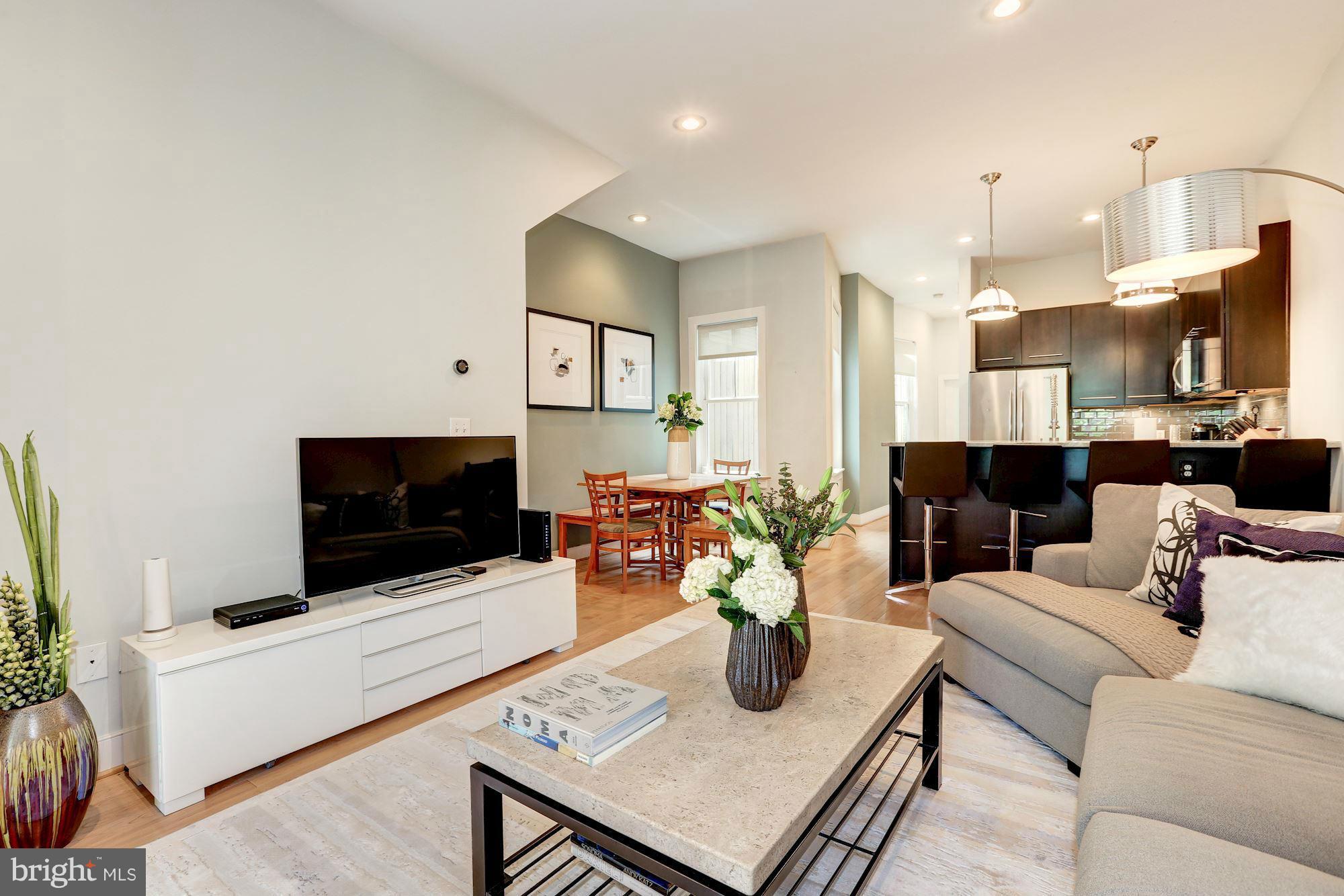 509 P Street Northwest, Unit 1 Washington, DC 20001 - Photo 5 of 21 Main Level - Open Living/Dining Area