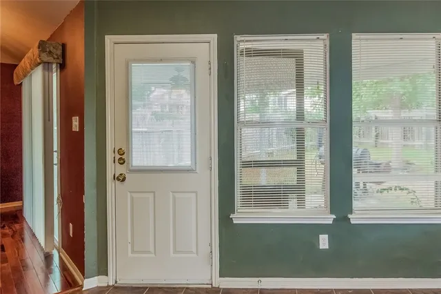 a view of front door