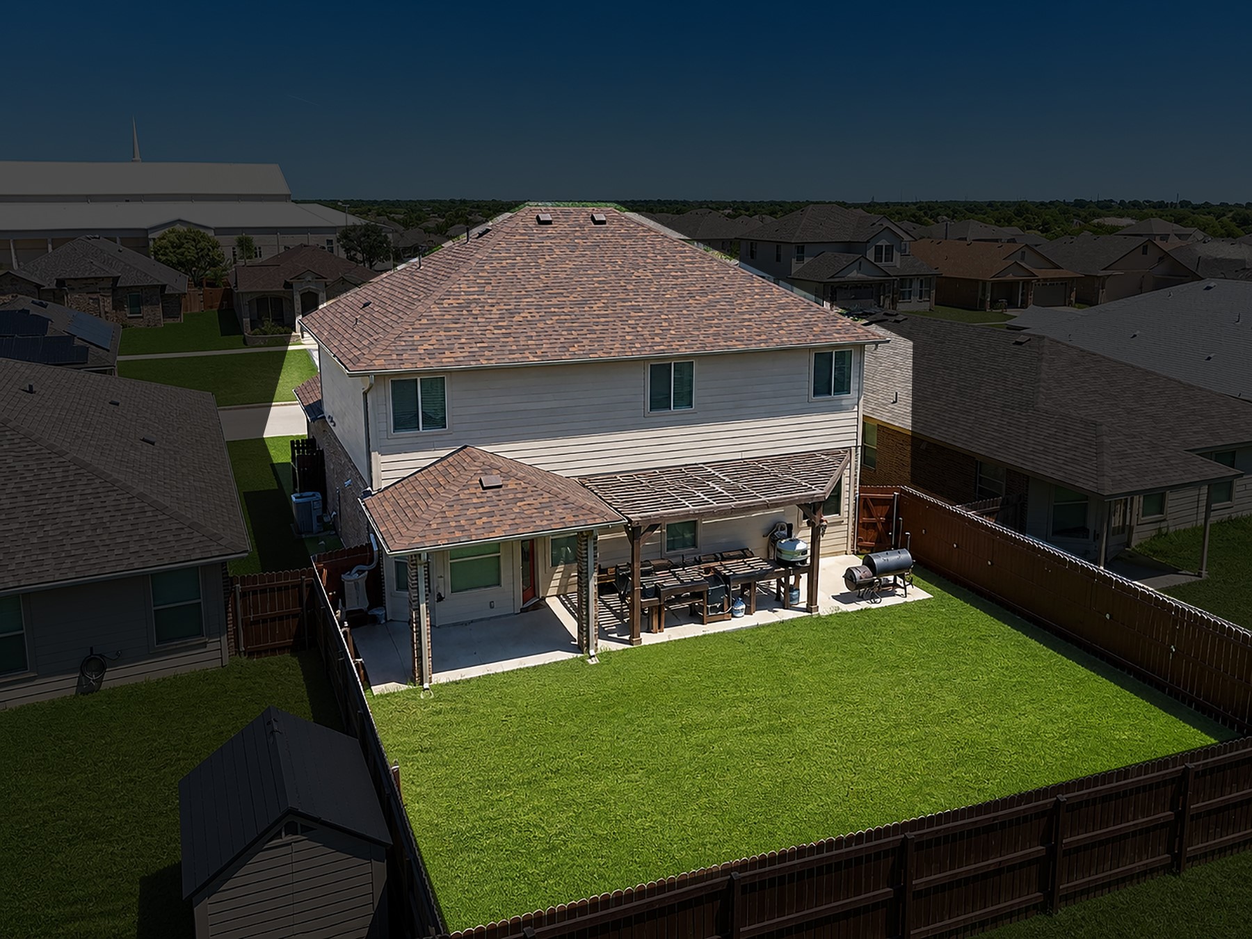 237 Bethann Drive Temple, TX 76502 - Photo 17 of 37 Spacious backyard featuring a covered patio, privacy fencing, and a separate storage shed