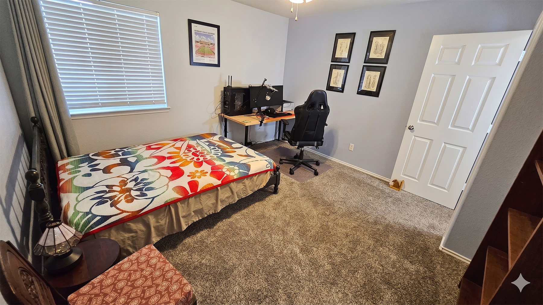237 Bethann Drive Temple, TX 76502 - Photo 25 of 37 Carpeted room featuring a single window with horizontal blinds and a gray curtain panel
