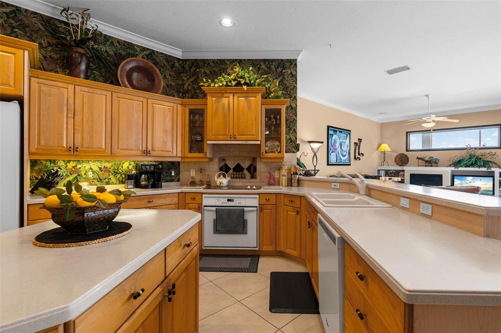 7517 Coventry Court Lakewood Ranch, FL 34202 - Photo 25 of 96 a kitchen with a stove a sink and a refrigerator