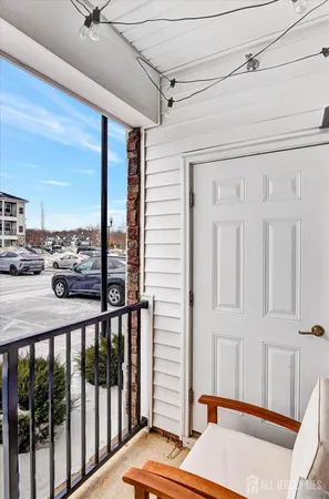 a balcony view with a outdoor space