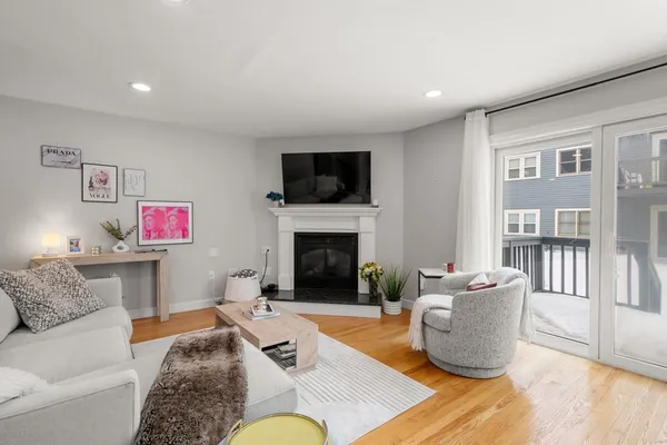 a living room with furniture or fireplace and a flat screen tv