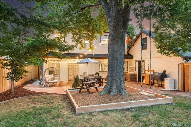 a view of backyard with green space
