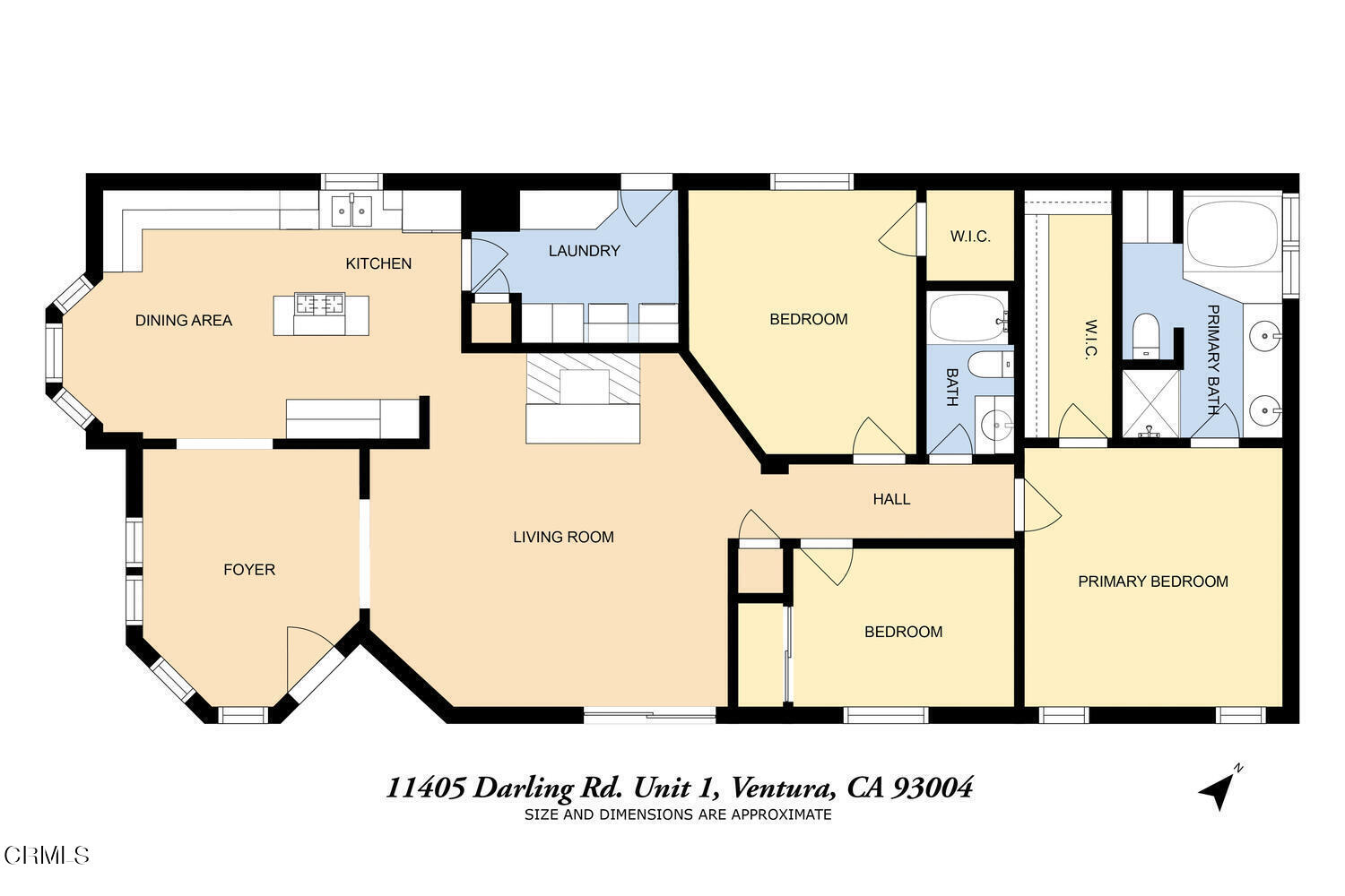 11405 Darling Road, Unit 1 Ventura, CA 93004 - Photo 31 of 31 a picture of a floor plan