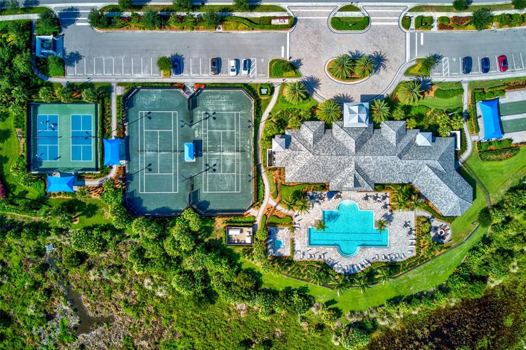 12232 Marsh Pointe Road Sarasota, FL 34238 - Photo 43 of 44 an aerial view of residential house with outdoor space and parking