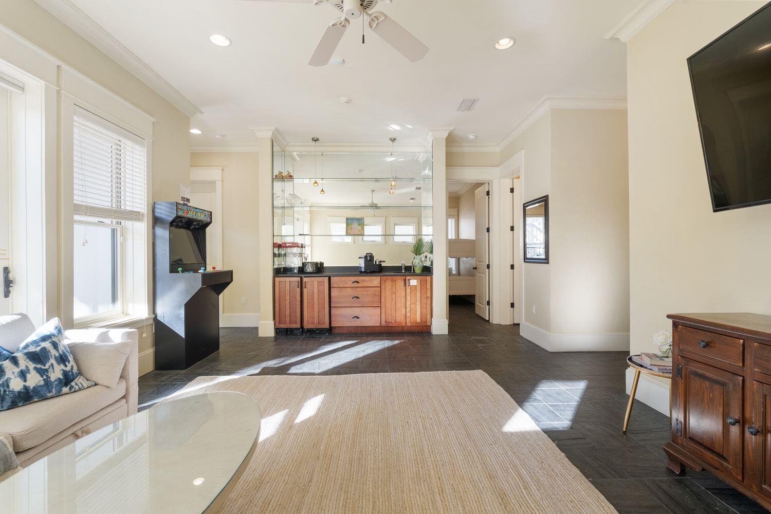 216 Sandtrap Road Miramar Beach, FL 32550 - Photo 46 of 66 a kitchen with stainless steel appliances kitchen island granite countertop a refrigerator and a sink