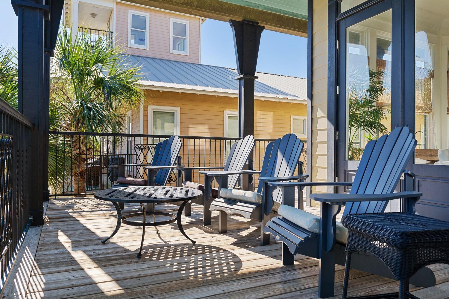 216 Sandtrap Road Miramar Beach, FL 32550 - Photo 53 of 66 a view of balcony with wooden floor and outdoor seating