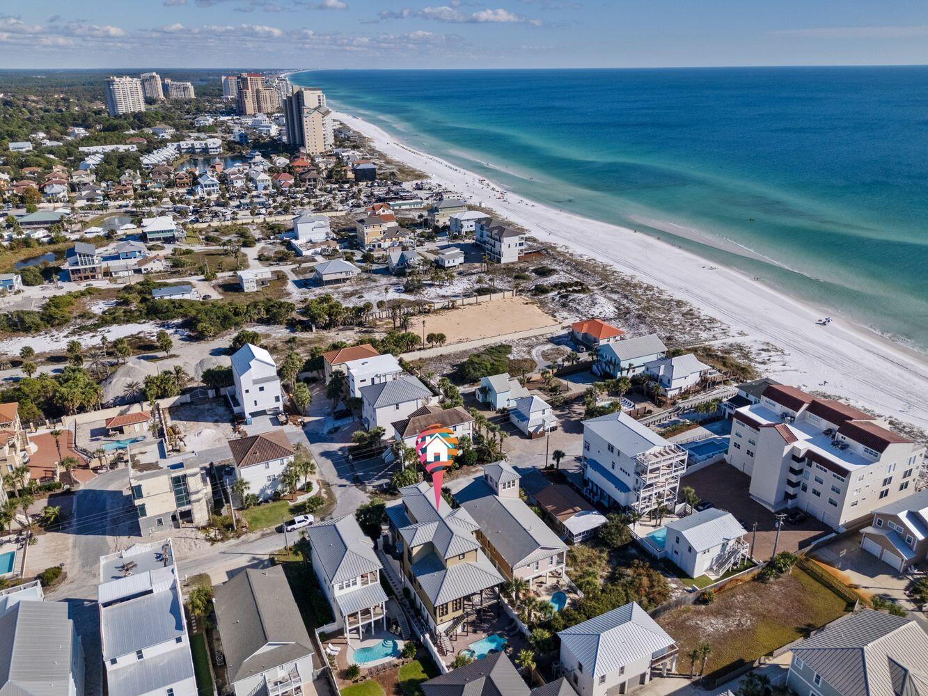 216 Sandtrap Road Miramar Beach, FL 32550 - Photo 6 of 66 an aerial view of a city with ocean view