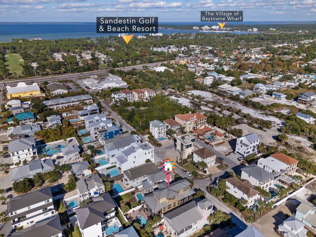 216 Sandtrap Road Miramar Beach, FL 32550 - Photo 66 of 66 an aerial view of residential building with parking space