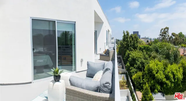 a outdoor living space with furniture