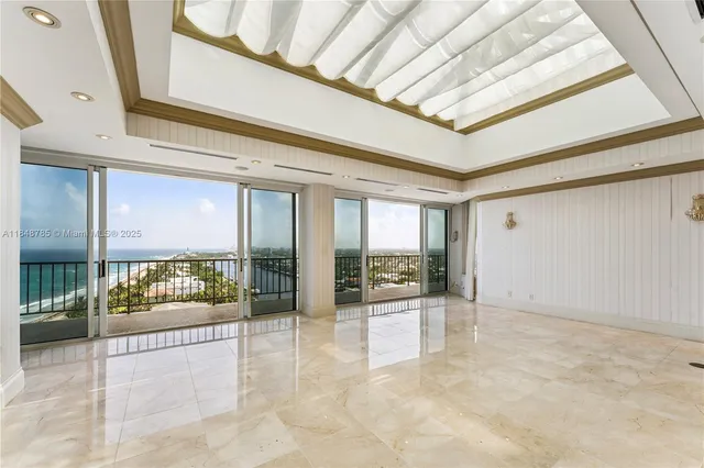 a view of an entryway with a glass door