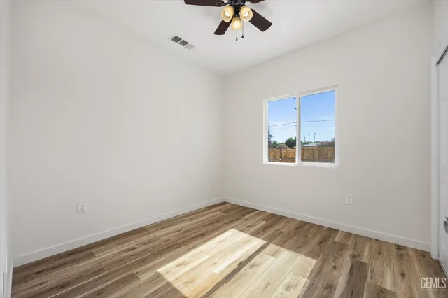 a view of backyard of house