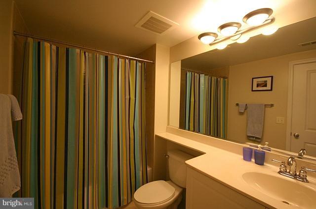 851 North Glebe Road, Unit 810 Arlington, VA 22203 - Photo 6 of 28 a bathroom with a sink vanity mirror and toilet