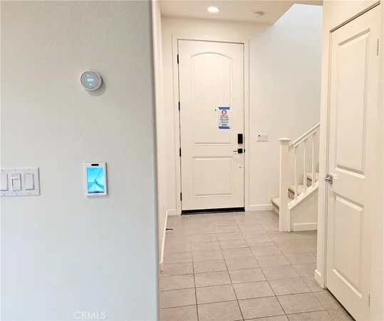 a view of a hallway with staircase