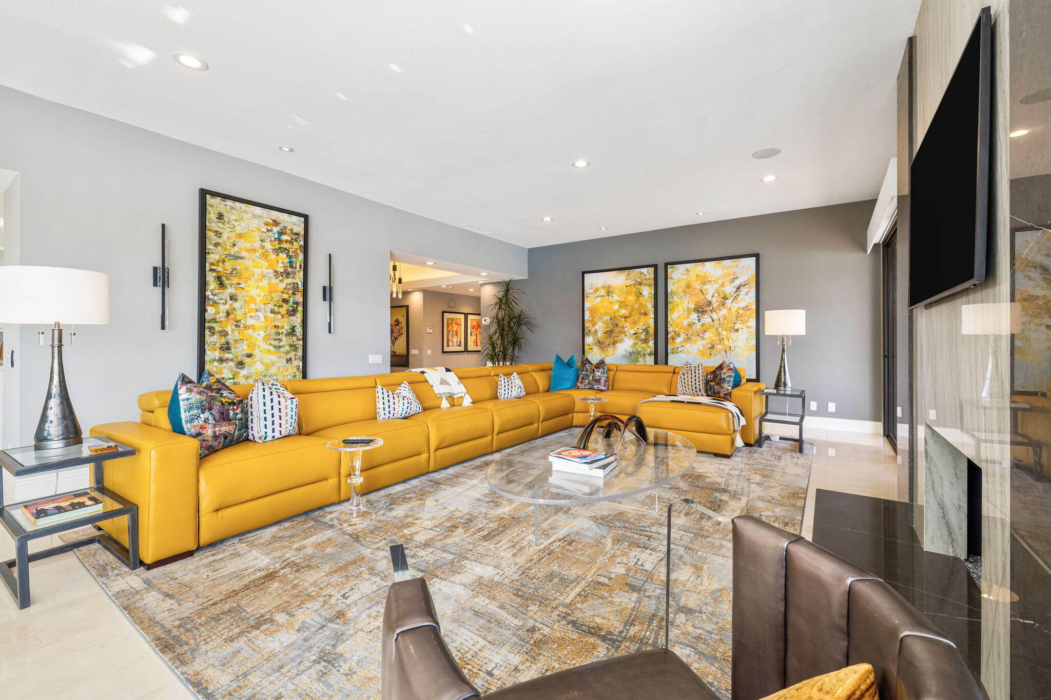 6 Barnard Court Rancho Mirage, CA 92270 - Photo 11 of 58 a living room with furniture and a large window