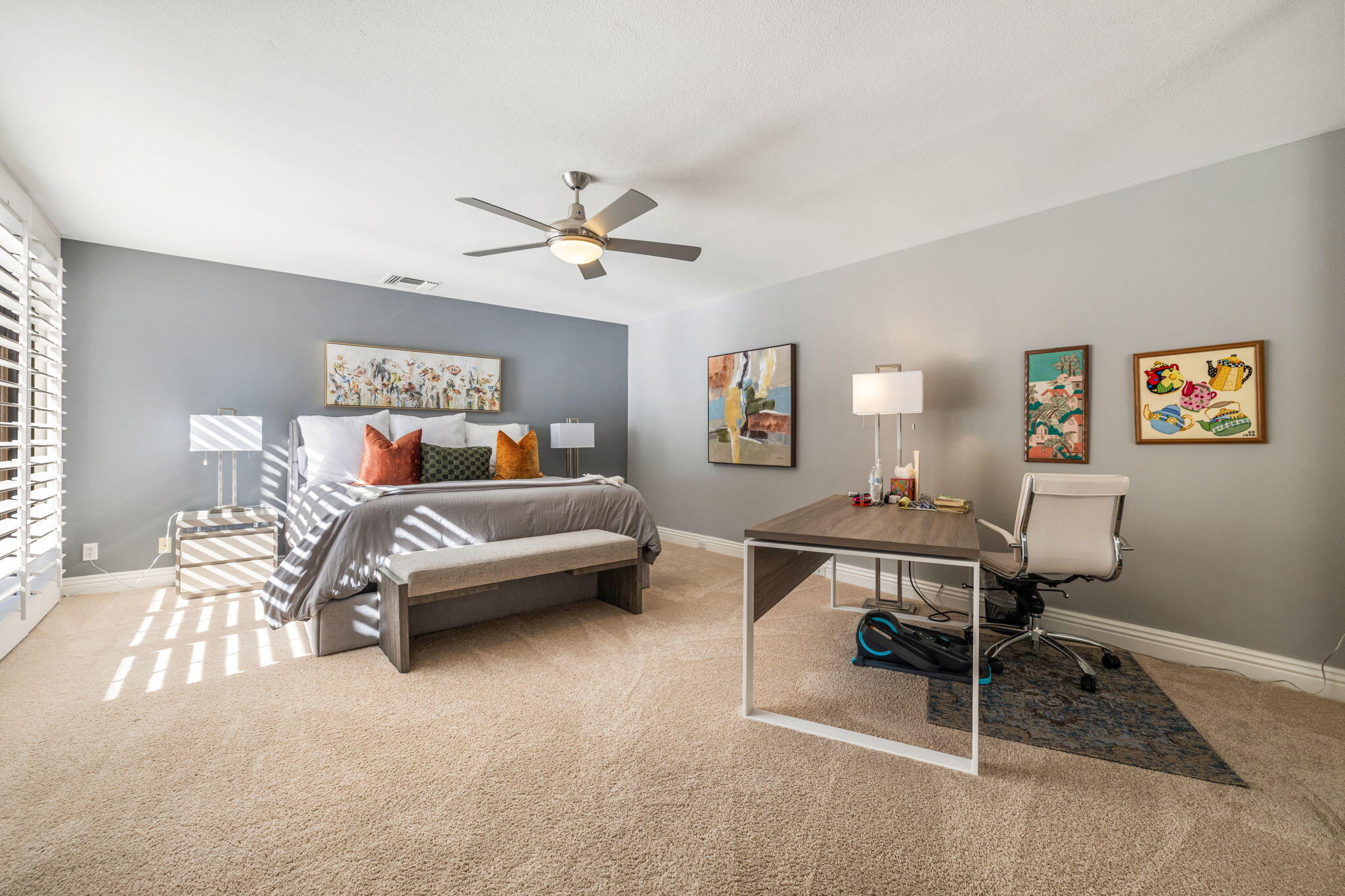 6 Barnard Court Rancho Mirage, CA 92270 - Photo 27 of 58 a bedroom with furniture and a window