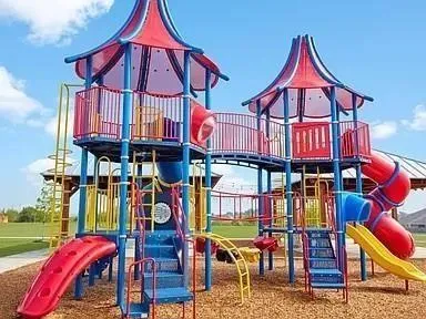 a view of a cafe with sitting area