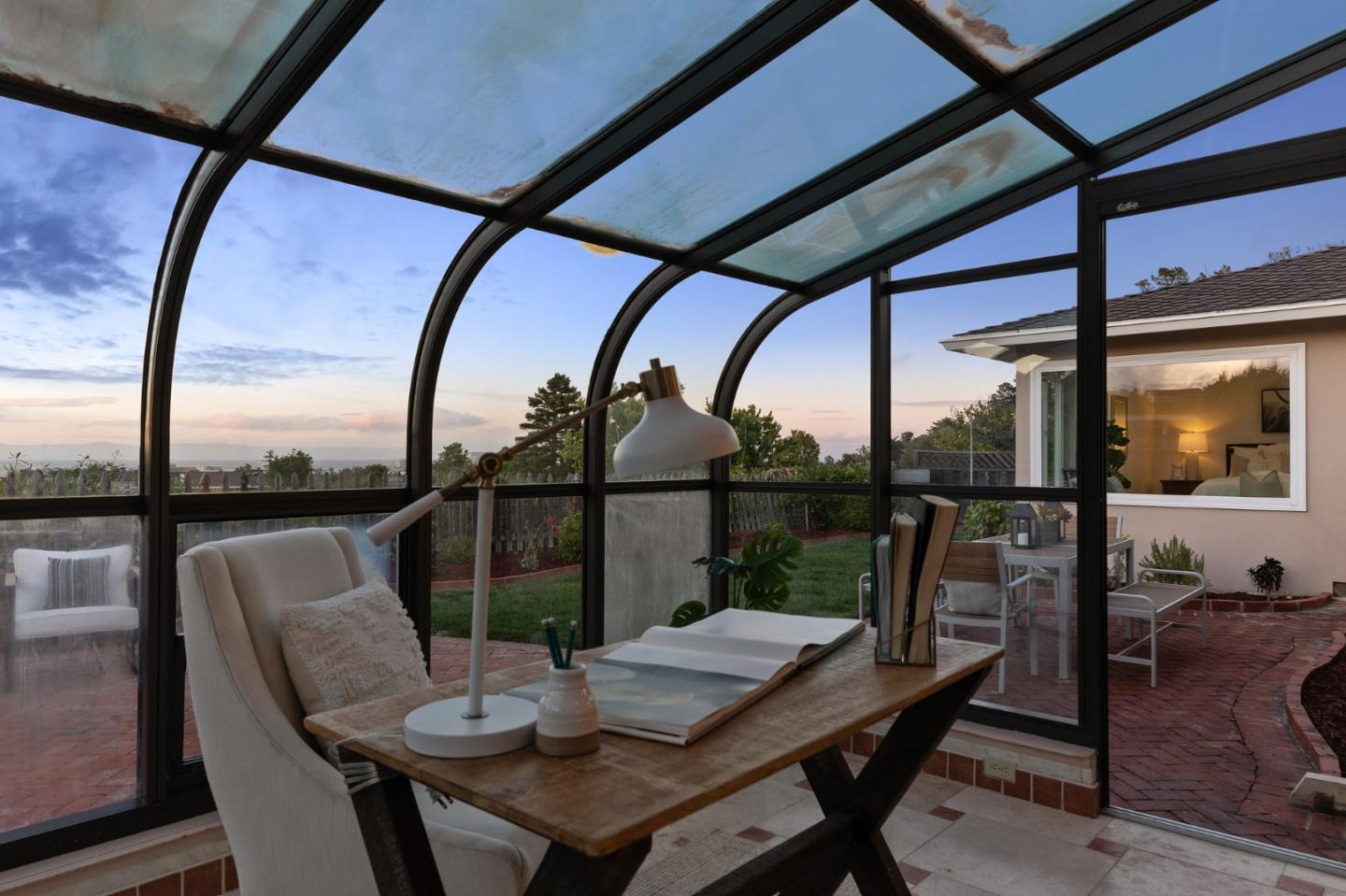 1808 Castenada Drive Burlingame, CA 94010 - Photo 33 of 37 a view of a dining room with furniture window and outside view