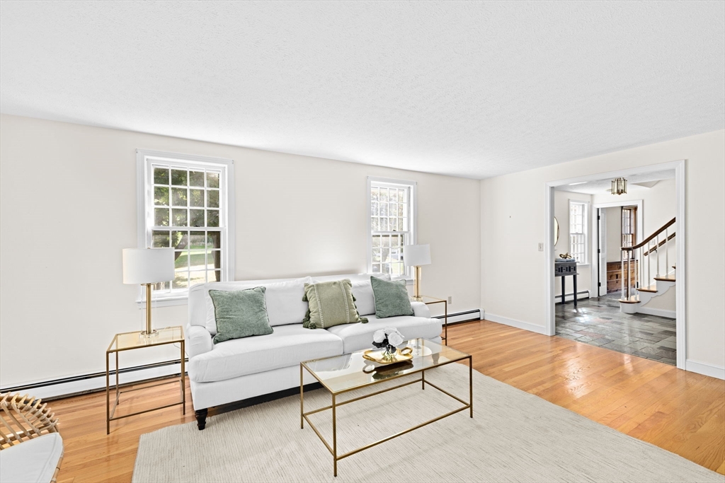 15 Presidents Road Hingham, MA 02043 - Photo 2 of 25 a living room with furniture and a wooden floor
