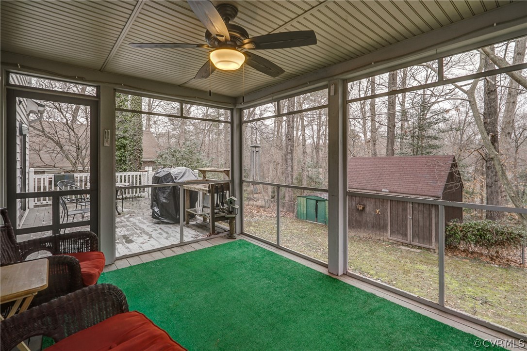 7206 Barkbridge Road Chesterfield, VA 23832 - Photo 32 of 36 a view of a porch with chairs and backyard