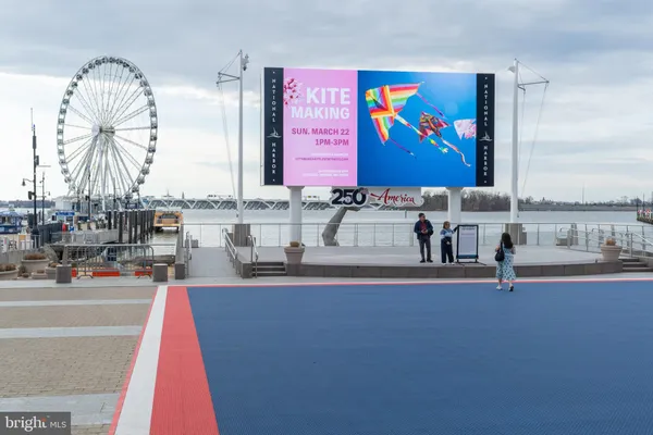 a view of a building with a street
