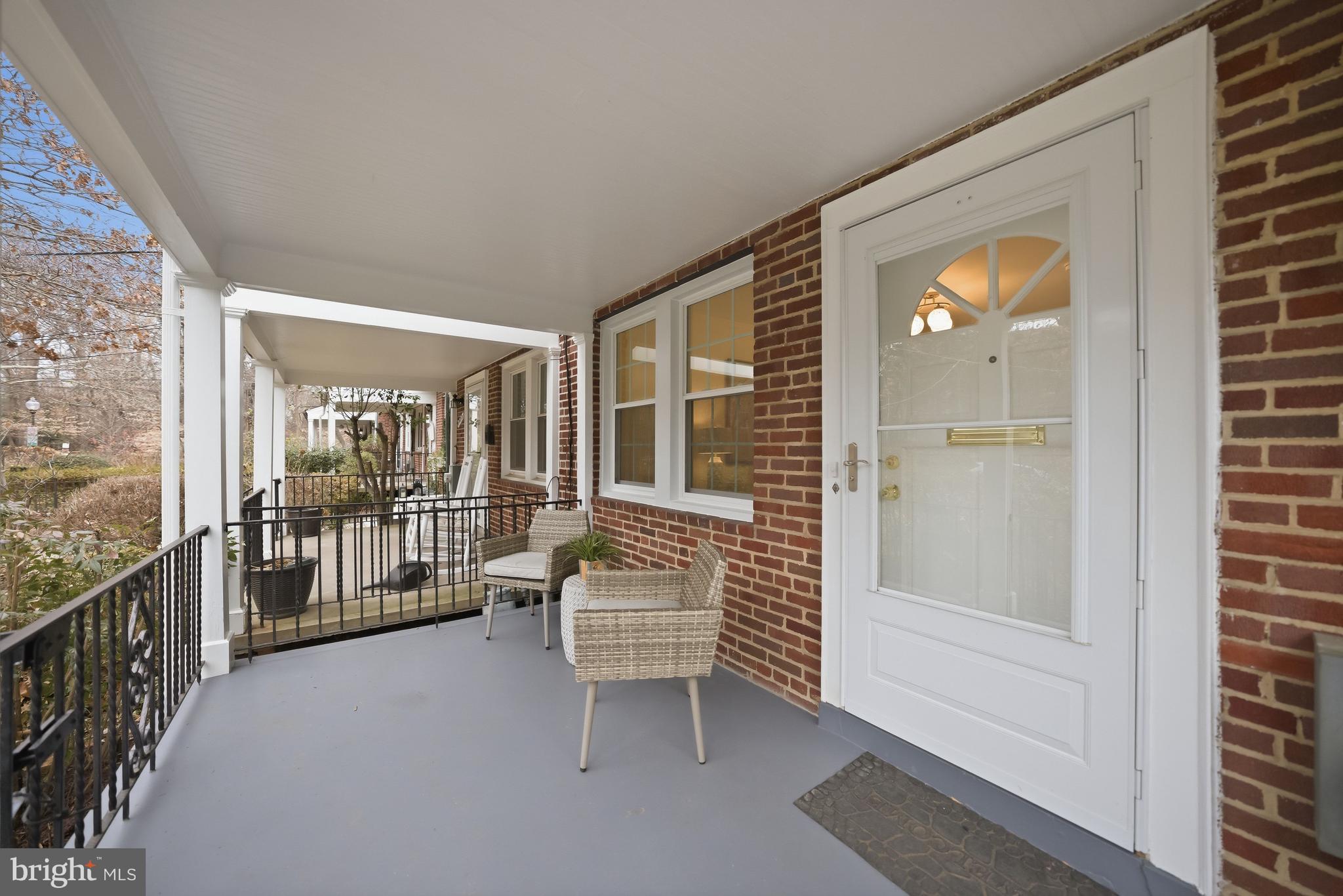 1951 39th Street Northwest Washington, DC 20007 - Photo 3 of 33 Covered front porch with gate