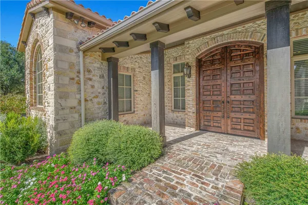 a view of front door of house